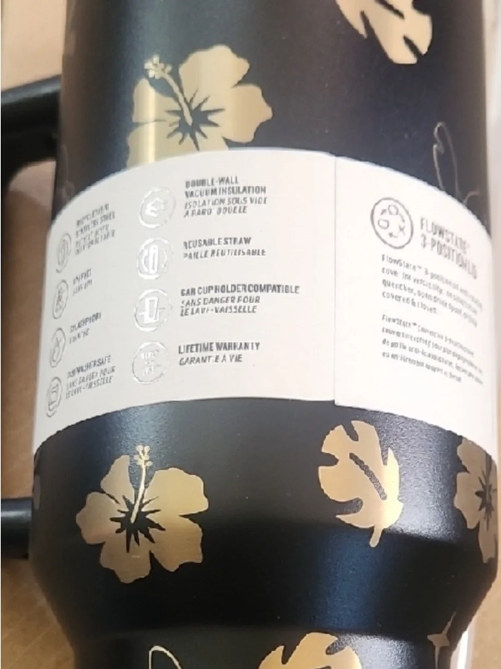 Stanley Stitch Matte Black & Gold Insulated 40oz Tumbler . New - Picture 4 of 9